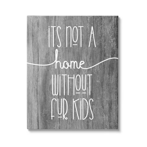 Stupell Industries Fur Kids Animal Lover Rustic Tree Pattern Graphic Art Gallery Wrapped Canvas Print Wall Art, Design by Daphne Polselli