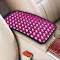 thumbnail image 3 of Car Handrails Box Pad 12.6 X 7.5 In Waterproof Non-Slip Wear-Resisting Durable Breathable Strong Tensile And Tensile Stretch Magenta Houndstooth_2, 3 of 7