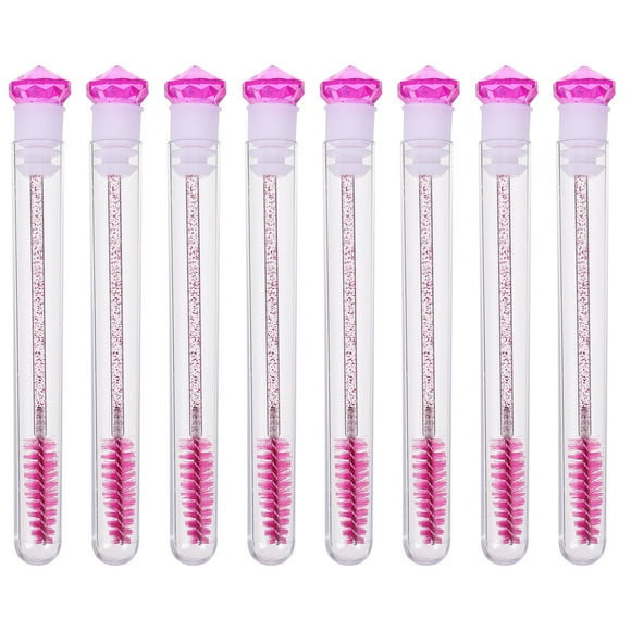 Miangastore 8pcs DIY Lash Wand Tubes Set Mascara Wand Eyelash Brushes Empty Diamond Tubes