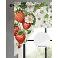 thumbnail image 3 of Strawberry Kitchen Curtains Swag Valance for Windows/Bathroom/Cafe, Summer Fruits Bee Floral Botanical Rod Pocket Drape Panel Swag Curtain Valance for Bedroom/Living Room 55''x36'', 3 of 6