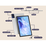 Callsky 14.1 Tablet, Android 15, LTE, 16GB RAM, 256GB, FHD+, Leather Case & Stylus
