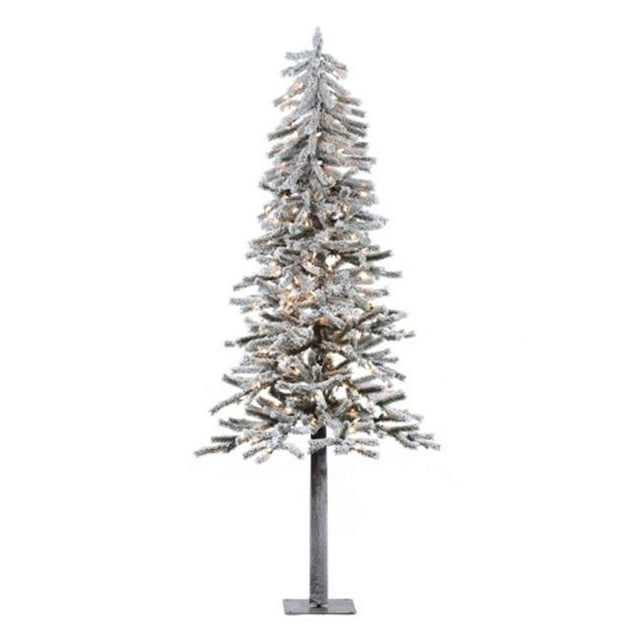 6 Arbres Alpins Floqués Pré-Éclairés 200CL 657T