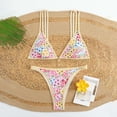 thumbnail image 2 of Bainana Women'S Two Piece Bikini Set Floral Print Swim Tops And Swim Bottoms With Tie Side Adjustable Straps Swimsuit Sexy Stylish Ladies Summer Holiday Hawaii Beachwear Light Yellow Size S, 2 of 7