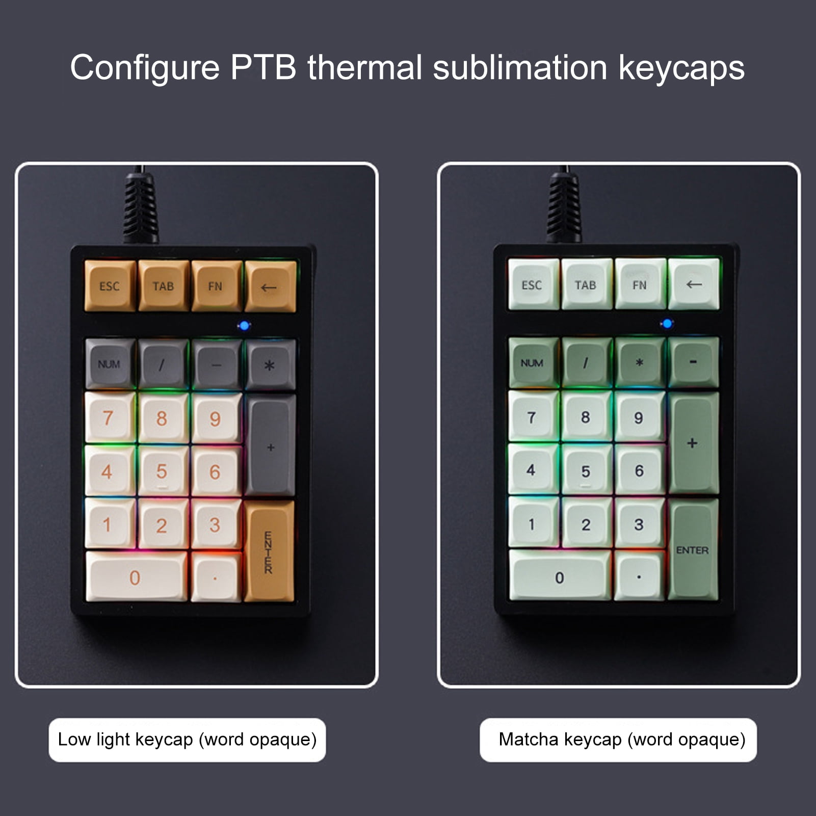 Naierhg Laptop Keypad with Mechanical Green Switches Mechanical Green Switch Laptop Keypad Usb Wired External Number Keyboard 21-key Mechanical for Laptop Cyan