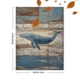 thumbnail image 3 of Blue Whale Rustic Wood Canvas Print, Wall Art for Living Room, Bedroom, Cafe, Beach House, Nautical Theme, Office, 3 of 8