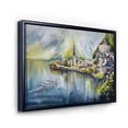 thumbnail image 3 of Designart 'The River In Austria Through Mountain Village' Nautical & Coastal Framed Canvas Wall Art Print, 3 of 5