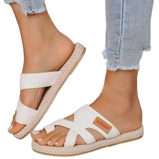 Womens Platform Mesh Flip Flops Athletic Breathable Walking Flat Slip on Sandals Beach Summer Casual Slippers