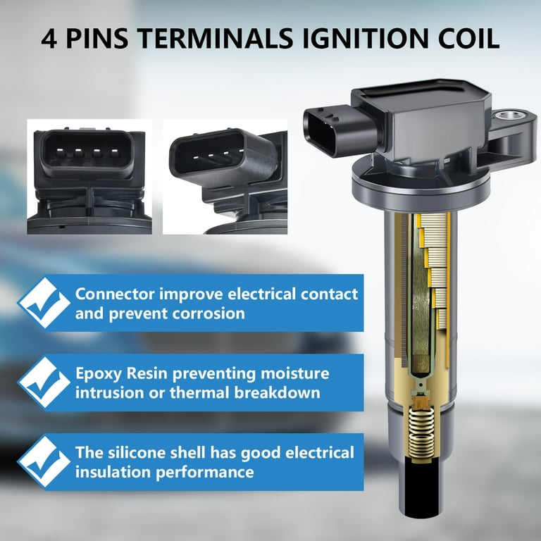 Ignition Coils & Pigtail Wiring Harness Fits Toyota Camry Ignition Coils & Pigtail Wiring Harness Fits Toyota Camry