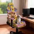 thumbnail image 2 of SCRAWLGOD Highland Cow Sunflower American Flag Print Print Gaming Chair Cover with Armrest Cover, Washable Seat Cover with Armrest Cushion Breathable Protective Slipcover for Gaming Rotating Chair, 2 of 7