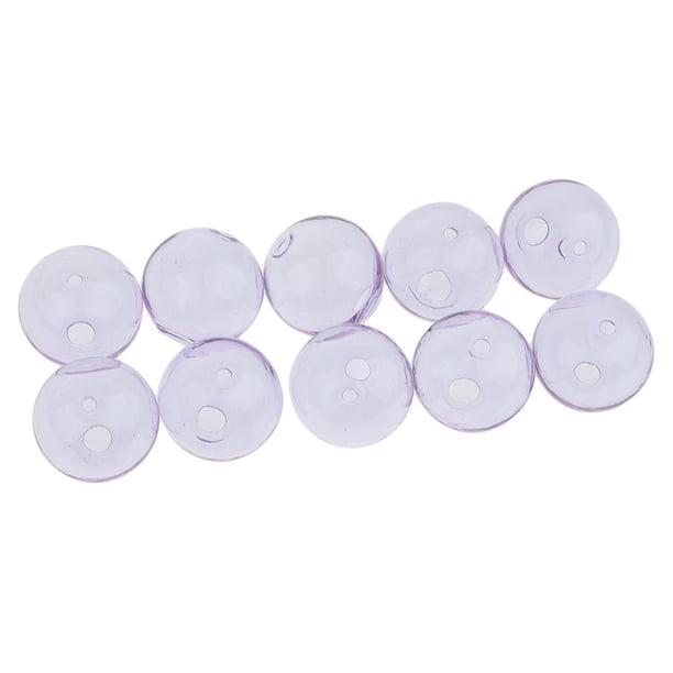10PCS Mini Bombilla Globo Botella de Vial Dia 18mm para Colgante - color Púrpura