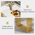 thumbnail image 2 of Finmind 70.8" Modern Dining Table, Fits 6-8 Guests, Perfect for Family Gatherings, White & Gold, 2 of 7
