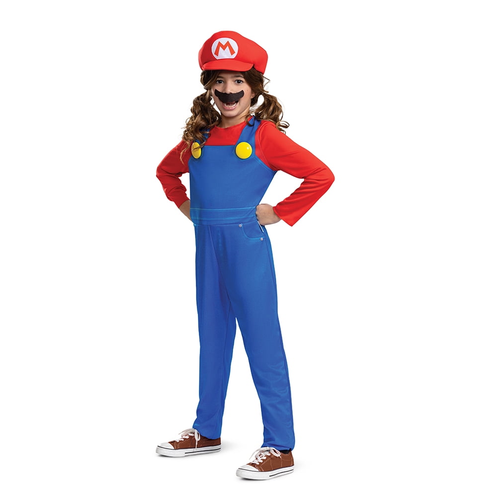 Nintendo Super Mario Bros. Mario Halloween Costume for Children, Boys Size M(8), by Disguise