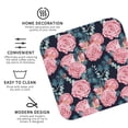 thumbnail image 3 of Lsque Rose Flowers Pattern 4" Drink Coasters Set of 4, PVC Leather Absorbent Coasters, Table Coaster Set Decorative Coffee Cup Coasters Housewarming Gift -Square, 3 of 6