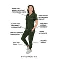thumbnail image 2 of Green Town Scrubs for Women Scrub Set - Slim Fit Jogger Pant and Tuck-In V-Neck Top, 5 Pockets, Easy Care Uniform, 2 of 7