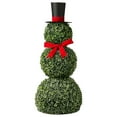 thumbnail image 3 of Snowman Boxwood Topiary Christmas Indoor/Outdoor Decoration, 32", 3 of 7