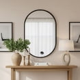thumbnail image 4 of Mainstays Oval Lounge Framed Wall Mount Mirror, Black, Home Decor Mirror, 24x36", 4 of 6