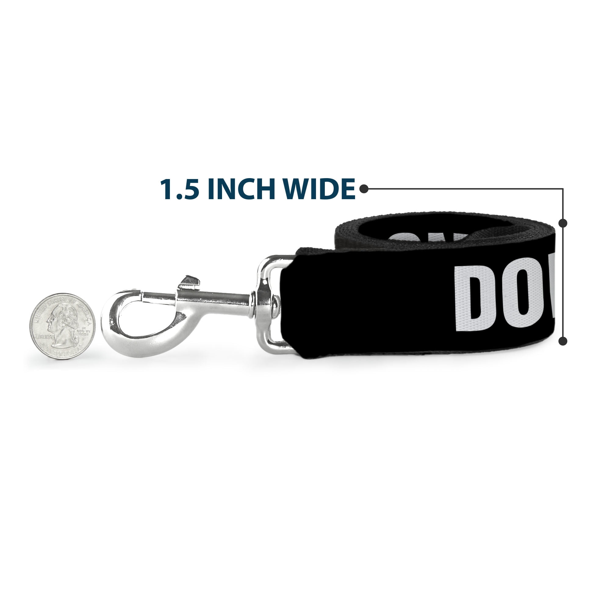 Buckle-Down Pet Leash, Dog Leash, Dont Judge Me Black White, 6 Feet Long 1.0 Inch Wide