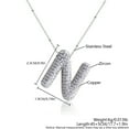 thumbnail image 3 of Z ZACHÉ Bubble Initial Necklace 18K White Gold Plated - Dainty Cubic Zirconia for Women - Silver Letter N, 3 of 6