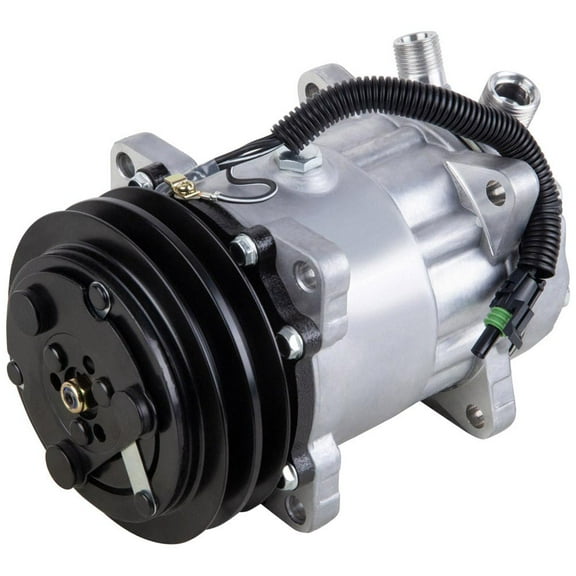 AC Compressor & A/C Clutch For Mack International & Freightliner Replaces Sanden SD7H15HD 12v 4664 4639 8104 4647 4654 - BuyAutoParts