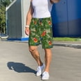 thumbnail image 3 of Daiia Parrots And Tropical Leaves Mens Woven Stretch Pajama Short,Short Pajama Pants-Small, 3 of 7