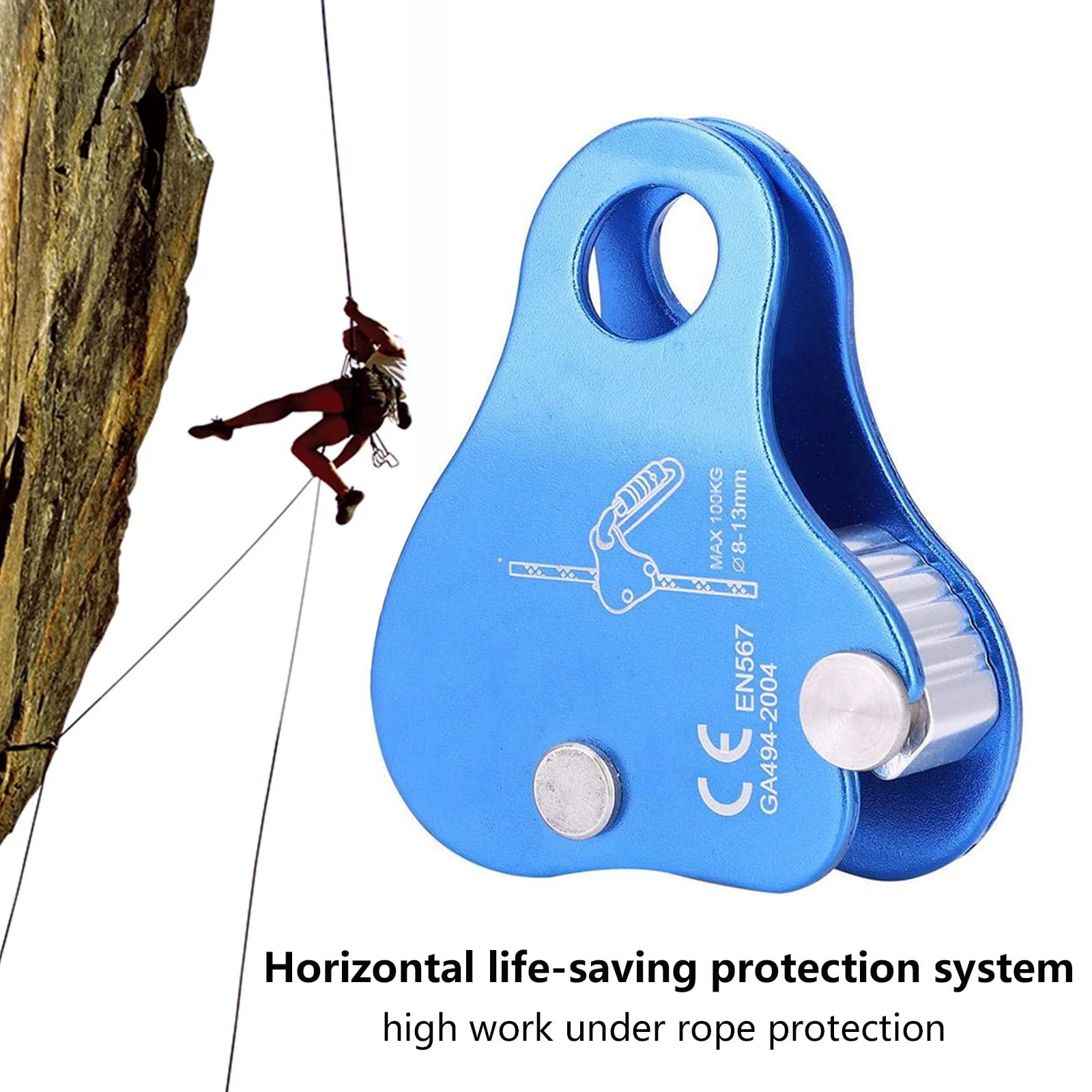 Fall Protection Rope Grab Ascender, Easy To Operate Professional Protection  Climbing Anti Fall Rope Grab for Mountaineering