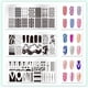 thumbnail image 3 of Juego de 3 placas de estampado de uñas con textura geométrica, diseño de líneas y cuadrícula, plantillas para manicura con rayas y estilo grafiti, placas minimalistas para uñas con imágenes., 3 of 7