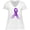 AA-White, variant on Inktastic Alzheimer's Awareness Purple Ribbon Made of Heart Women's Plus Size V-Neck T-Shirt