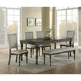 thumbnail image 4 of Steve Silver Linnett Gray Fabric Dining Bench, 4 of 4