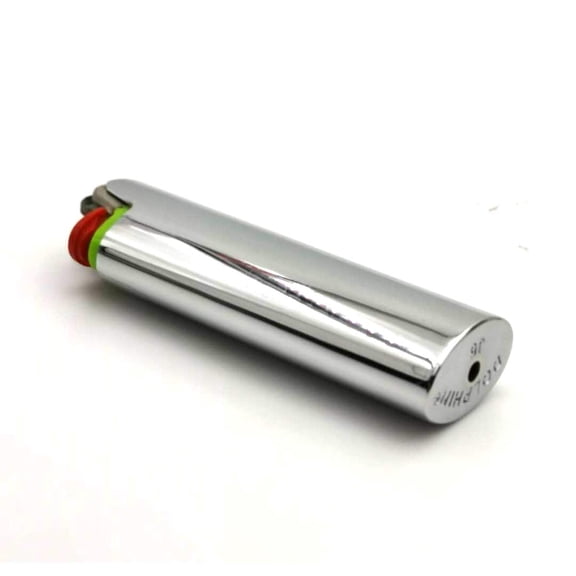 Lucklybestseller Metal Lighter Case Cover Holder for Bic Full Size Lighter (Silver)