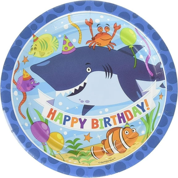 Amscan Ocean Buddies Paper Party Plates (Pack of 8)