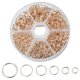 thumbnail image 1 of 1 Box Iron Jump Rings Set Mixed Sizes Open Jump Rings Round Ring Rose Gold 18~21 Gauge 4~10x0.7~1mm Inner Diameter: 2.6~8mm 10g/size 6 sizes about 1000pcs/box, 1 of 6