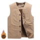 thumbnail image 3 of 8XL Wintter polar cálido chalecos para hombres chalecos térmicos chaquetas sin mangas chalecos rompevientos chalecos casuales ropa para hombres, 3 of 4