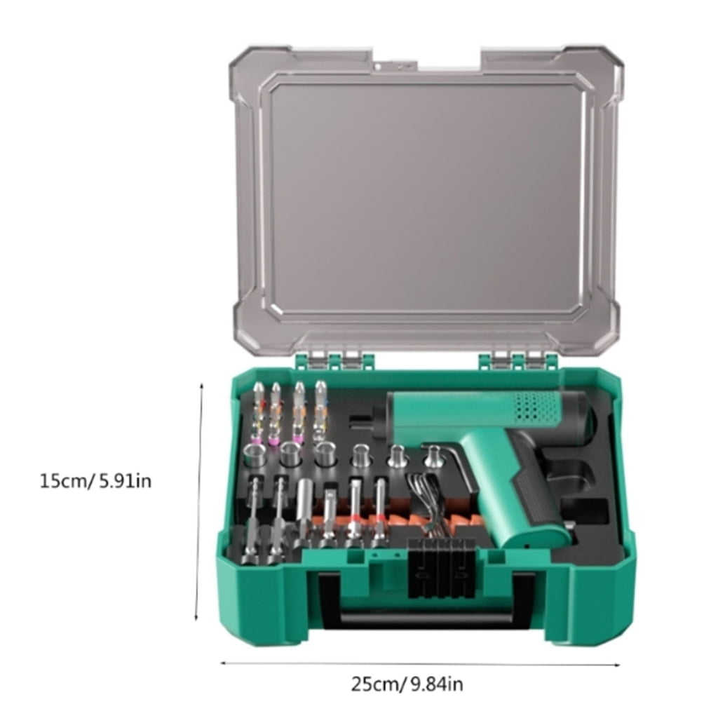Cordless Electric Screwdriver Set Magnetic Extension Rod Rechargeable Battery