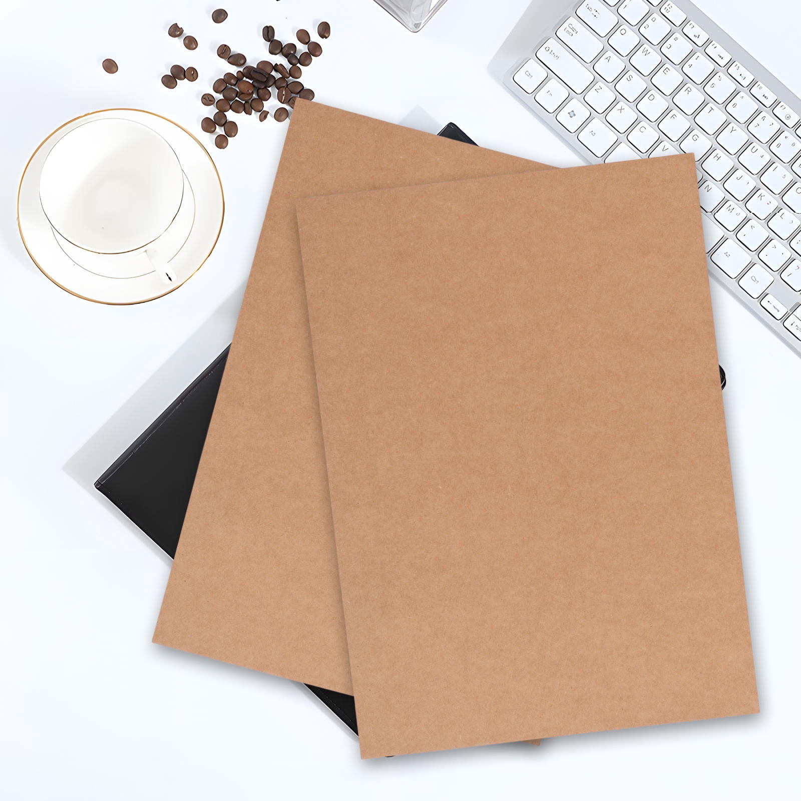 ETHZZLE 10Pcs Chocolate Kraft Paper Book Binding Board Heavy Duty Vintage Cardstock for Crafting