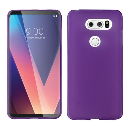 Rubber Gel Silicone Skin - LG V30 Case, by Insten Silicone Soft Skin Gel Rubber Transparent Case Cover For LG V30