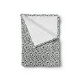 thumbnail image 2 of Black and White Soft Flannel Fleece Blanket, Various Size Spiral Shapes in Different Angles Scattered on White Backdrop, Cozy Plush for Indoor and Outdoor Use, 50" x 60", Black White, by Ambesonne, 2 of 5