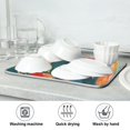 thumbnail image 7 of Yayeee Dish Drying Mat for Kitchen Counter 16"x18" Microfiber Absorbent Pad, Green Goldfish, 7 of 7