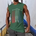 thumbnail image 2 of HCNTES Men's Knit Tank Tops Casual Sleeveless T Shirts Beach Tank Workout Henley Shirts Muscle Fit Running Vest(Green,S), 2 of 4