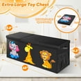 thumbnail image 6 of Extra Large Toy Box, Collapsible Storage Organizer with Lids, Cute Animals Toybox for Boys Girls, 40"x14"x16" Kids Toy Chest Sturdy Storage Boxes for Living Room Bedroom Playroom Nursery, 6 of 6