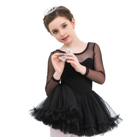 

Bullpiano Ballet Dress Gymnastics Leotards for Girls Long Sleeves Ballet Dance Class Pink Bow Pattern Ballet Leotard For Girl Ballerina