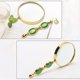 thumbnail image 3 of Lente de vidrio óptico con mango de jade de mano utilizada para identificación de joyas, lectura y sellos, 3 of 5