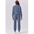 thumbnail image 4 of Pinspark 2 Piece Outfits for Women Long Sleeve Tracksuit Lounge Sets Travel Outfits Half Zip Sweatshirt Sweatpants Matching Set, 4 of 6