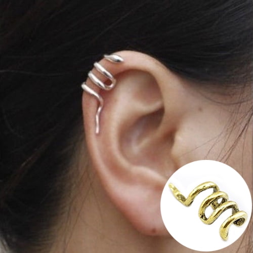 snake clip earring