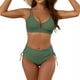 thumbnail image 2 of Traje de baño para mujer, traje de baño vintage para mujer, conjunto de bikini de dos piezas con cintura alta fruncida y estampado, trajes de baño para mujer, 2 of 4