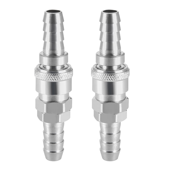 Uxcell Quick Disconnect Set 13.3mm Barb Hose Air Compressor Hose Fitting 2Set