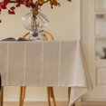 thumbnail image 4 of SHILIU-Rectangle Table Cloth, Farmhouse Tablecloth Cotton Linen Tablecloth for Rectangle Tables, Dining Table Cover for Kitchen Party (White, 86 x 53 inch), 4 of 4