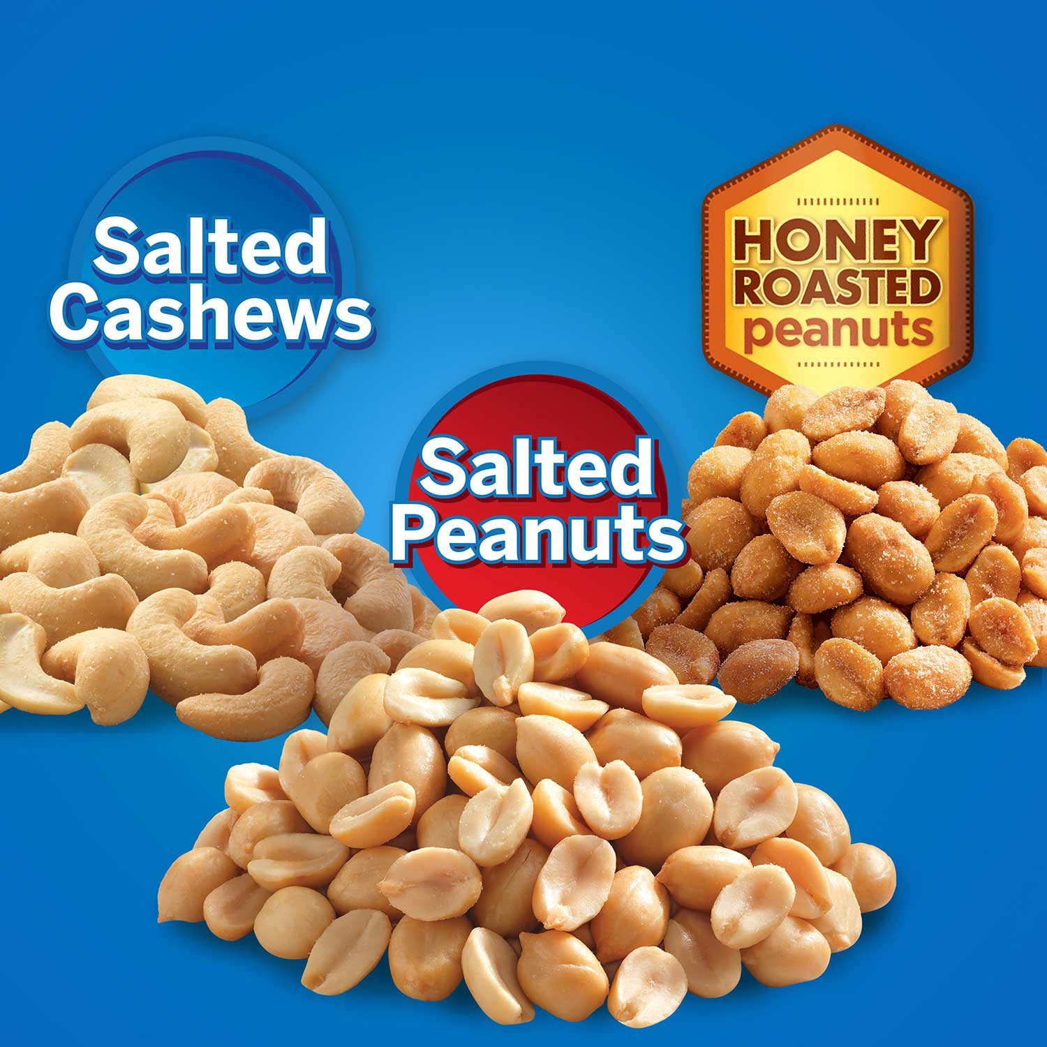 Planters Variety Pack Cashews & Peanuts, Roasted & Salted Nut Mix, 24 pk. With White Bowl By OMA