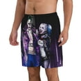 thumbnail image 2 of Harley Quinn Joker Animated Men's Beach Shorts Swim Trunks Casual Quick Dry Board Shorts Swimwear with Mesh Lined and Pockets, 2 of 8
