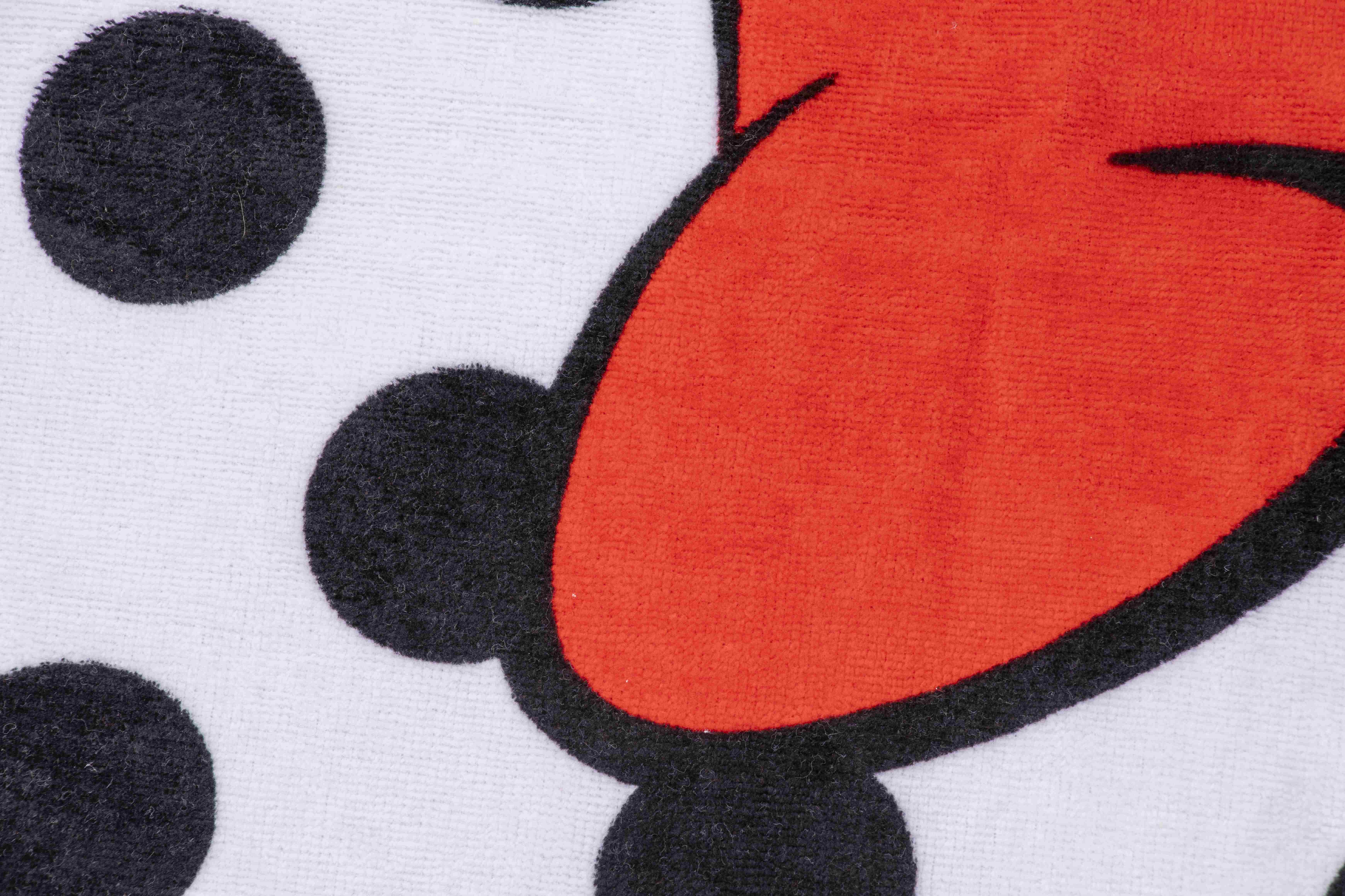 Minnie Mouse Bows and Dots 34" x 64" Oversized Bath Towel, Cotton, Red & White, Disney
