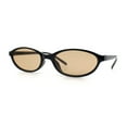thumbnail image 4 of Womens Micro Oval Snug Dad Fashion Thin Plastic Sunglasses Black - Beige, 4 of 8